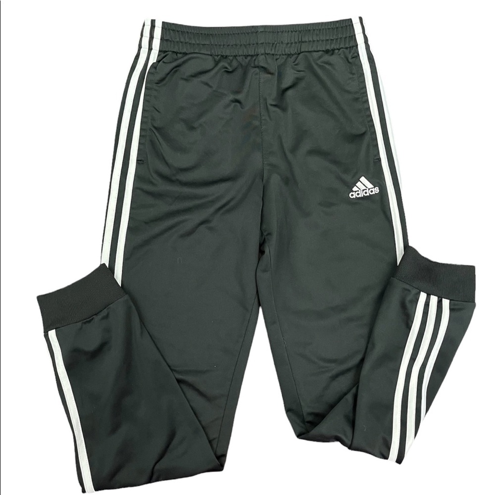 Adidas Youth 3 stripe track pants, size 14/16